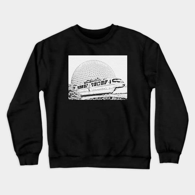 Disney Monorail Pen Crewneck Sweatshirt by Tomorrowland Arcade